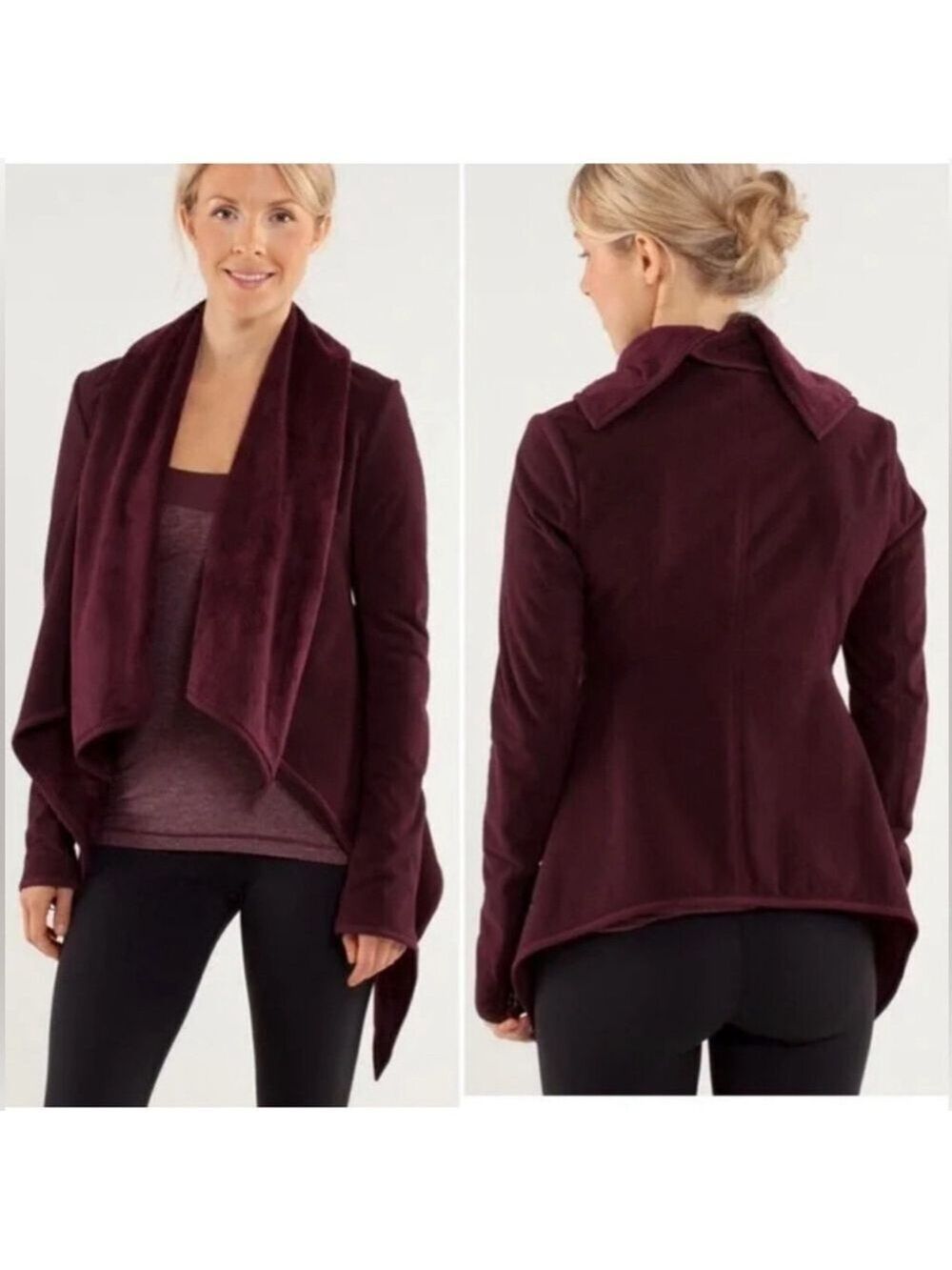 Lululemon presence of mind jacket size 4 in Bordeaux drama